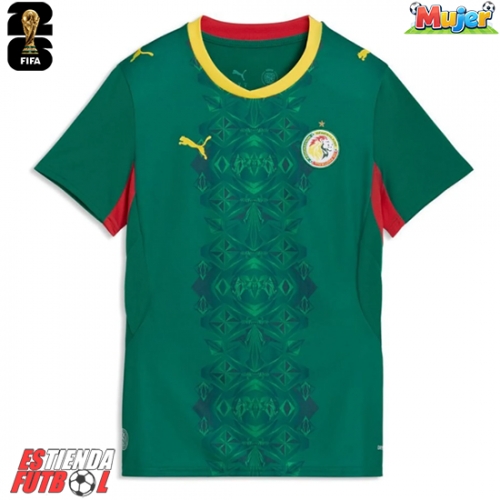 Senegal Segunda Equipación Mujer Mundial 2026 Manga Corta